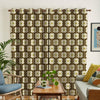 Orla Kiely Abacus Flower Made To Measure Curtains Conker
