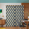 Orla Kiely Abacus Flower Made To Measure Curtains Navy