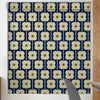 Orla Kiely Abacus Flower Made To Measure Roman Blind Navy