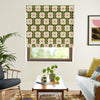 Orla Kiely Abacus Flower Made To Measure Roman Blind Seagrass