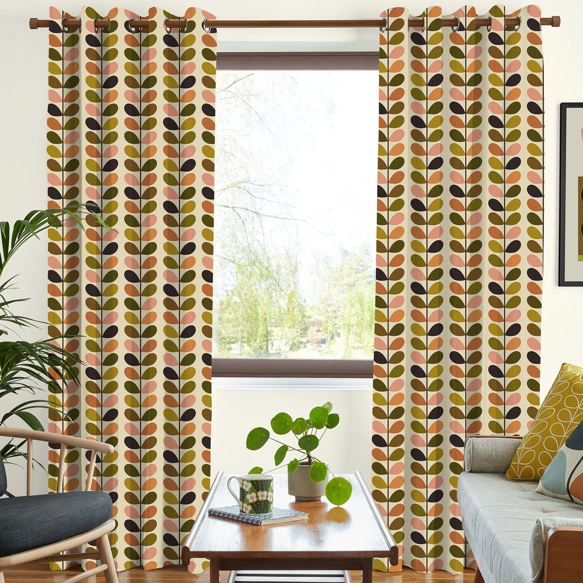 Orla Kiely Multi Stem Made To Measure Roman Blind Auburn Orange