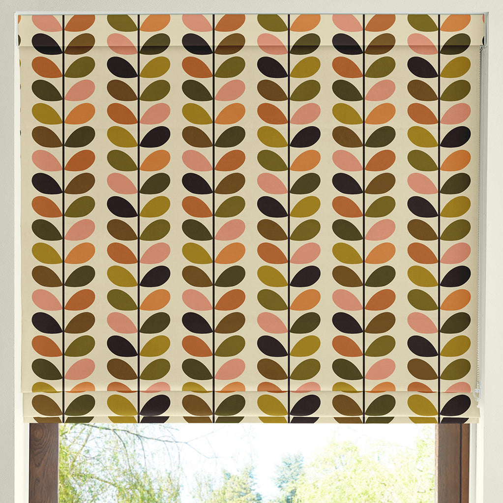 Orla Kiely Multi Stem Made To Measure Curtains Auburn Orange