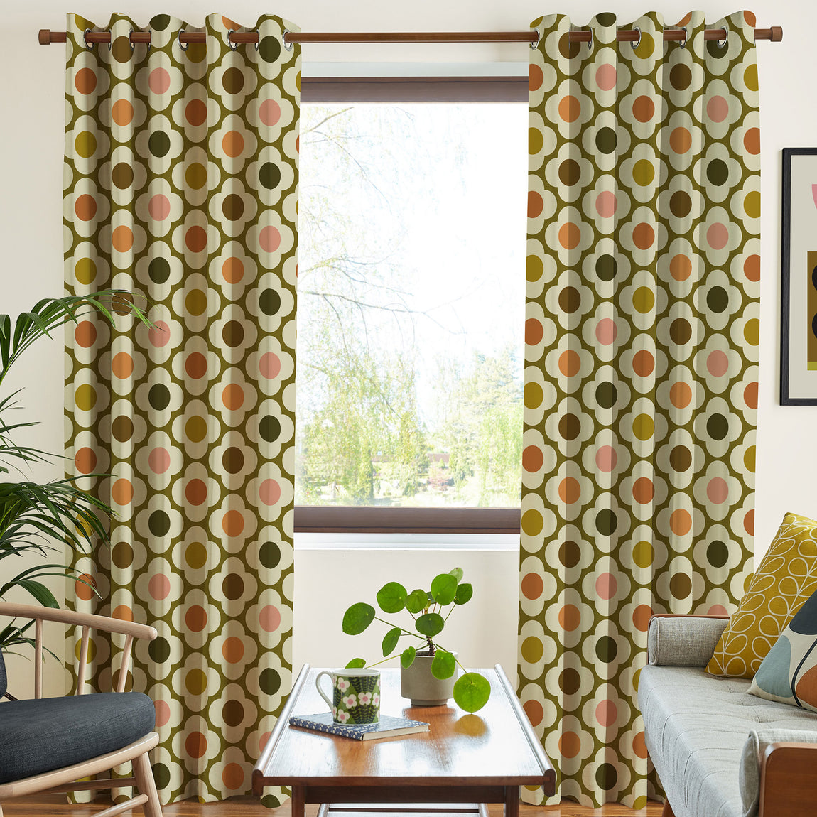 Orla Kiely Spot Flower Made To Measure Roman Blind Multi Autumn
