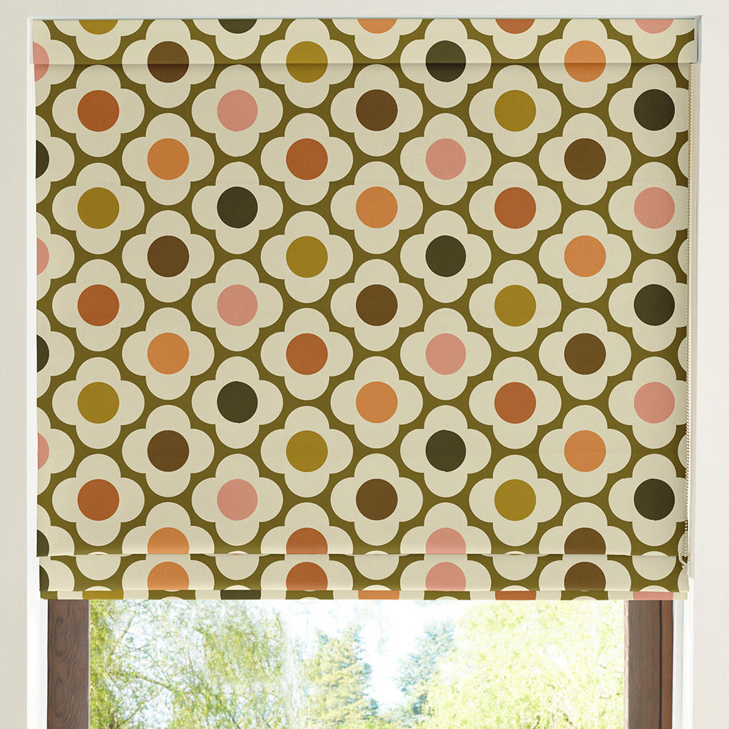 Orla Kiely Spot Flower Made To Measure Roman Blind Multi Autumn