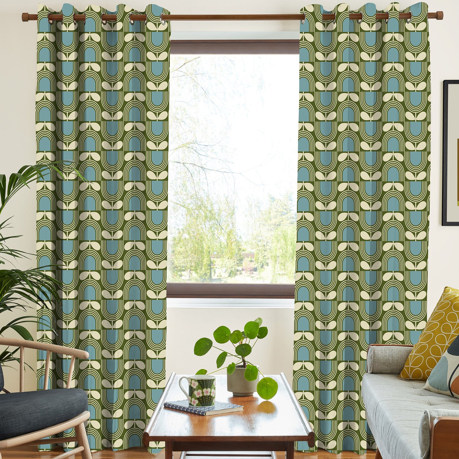 Orla Kiely Striped Tulip Made To Measure Roman Blind Bancha
