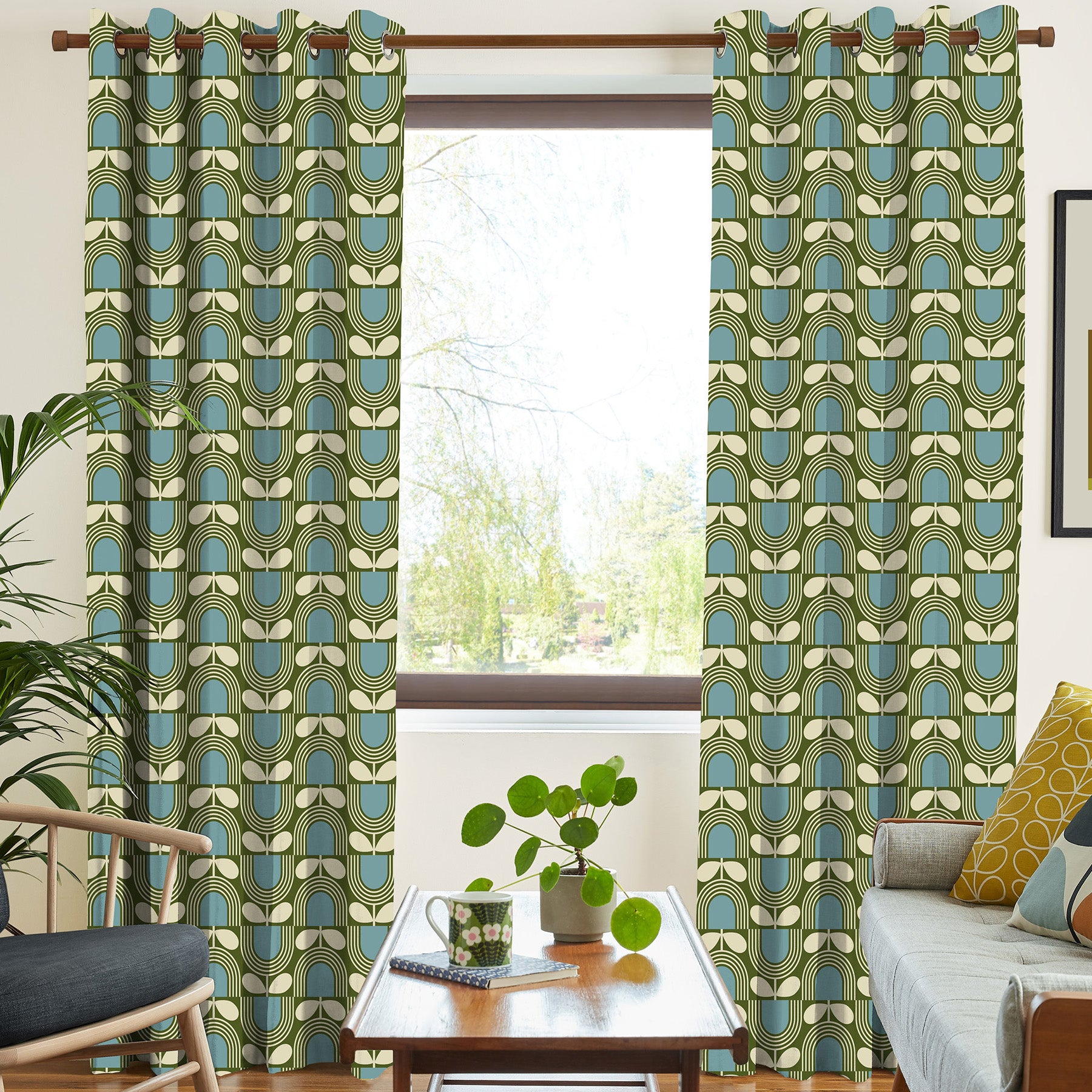 Orla Kiely Striped Tulip Made To Measure Roman Blind Bancha