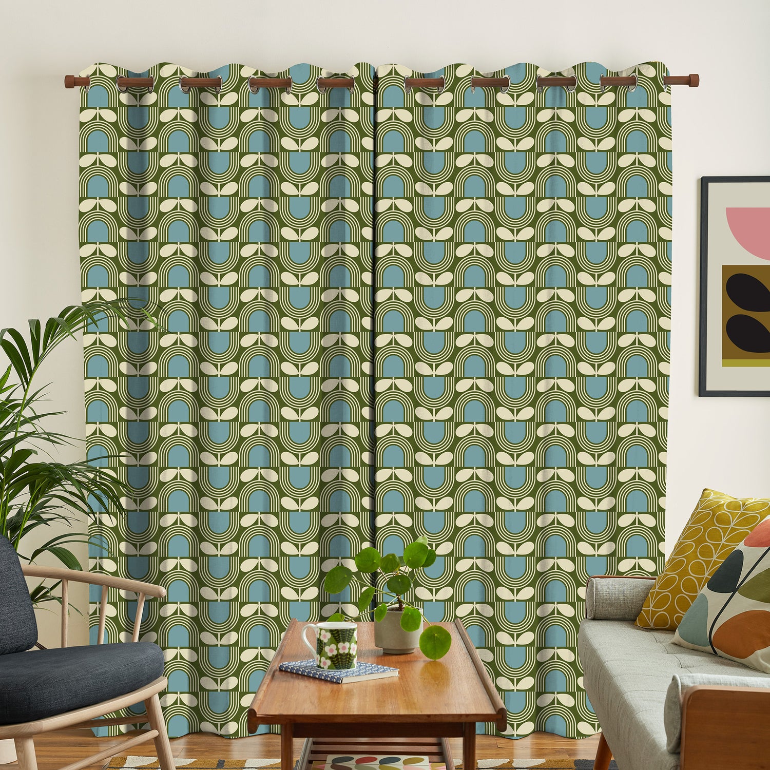Orla Kiely Striped Tulip Made To Measure Curtains Bancha