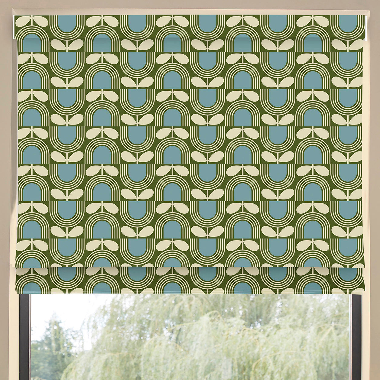 Orla Kiely Striped Tulip Made To Measure Roman Blind Bancha