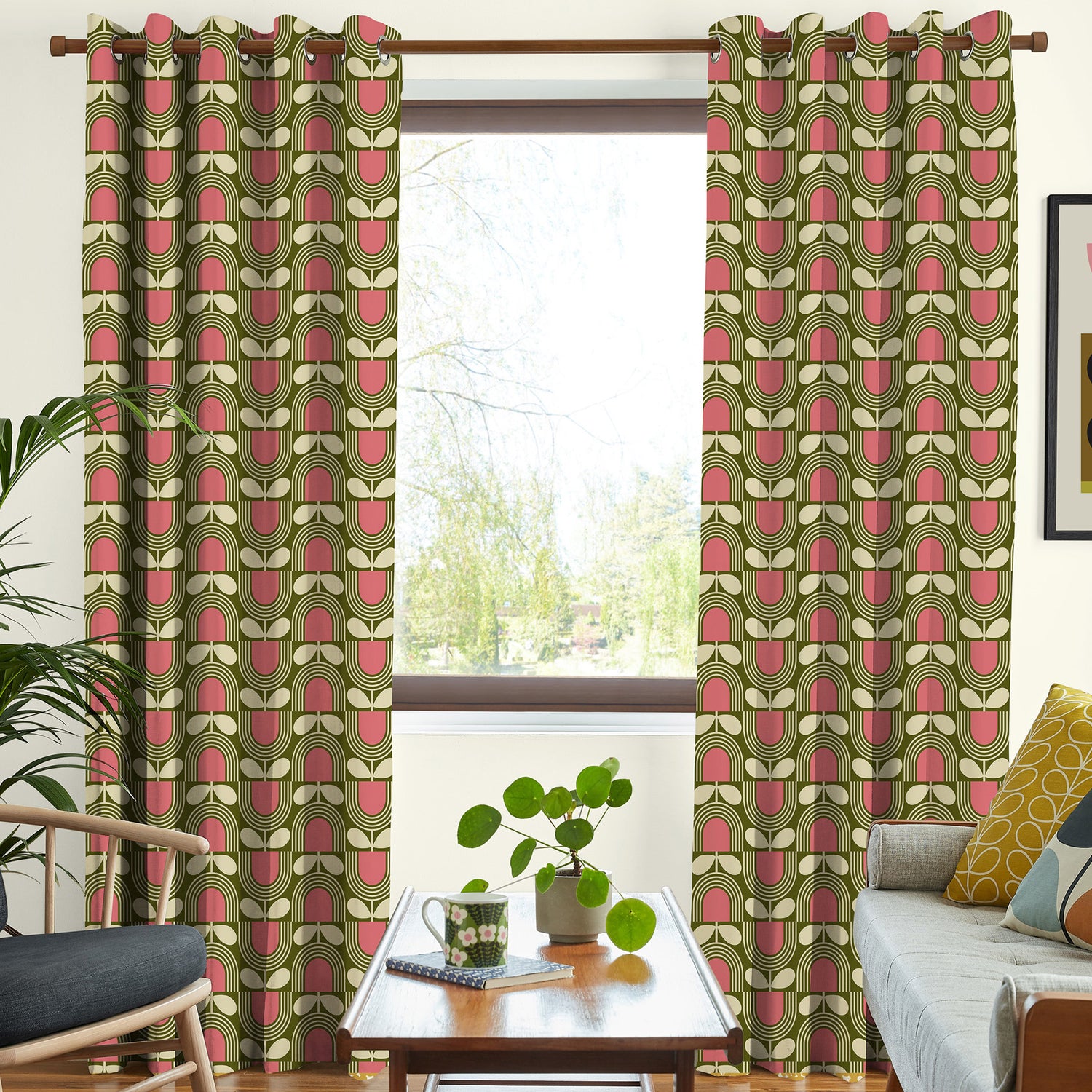 Orla Kiely Striped Tulip Made To Measure Roman Blind Pickel