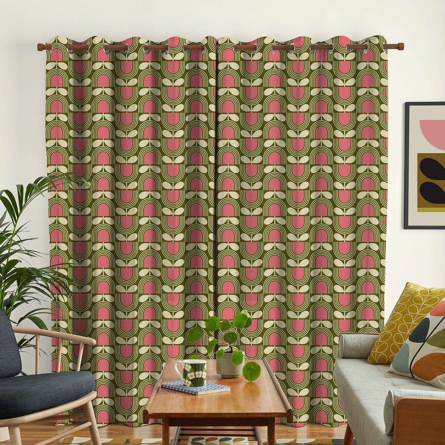 Orla Kiely Striped Tulip Made To Measure Curtains Pickel