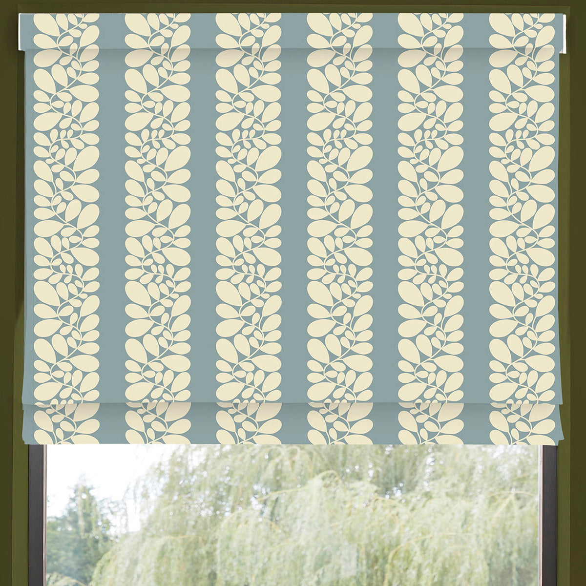 Orla Kiely Sycamore Stripe Made To Measure Curtains Duck Egg