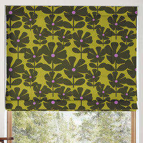 Orla Kiely Wildflower Made To Measure Roman Blind Charteuse