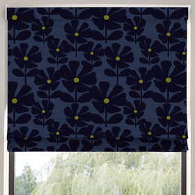 Orla Kiely Wildflower Made To Measure Roman Blind Indigo