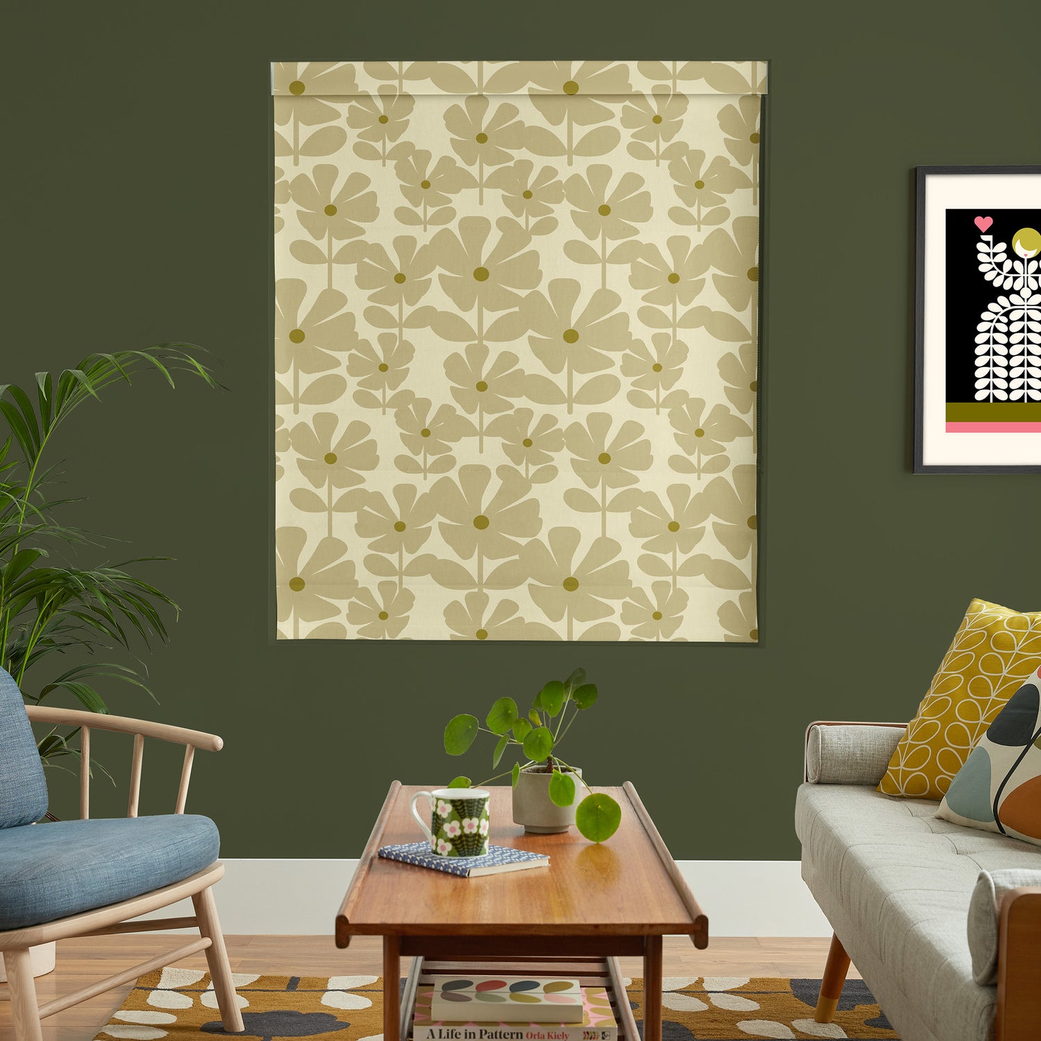 Orla Kiely Wildflower Made To Measure Roman Blind Vintage Lace
