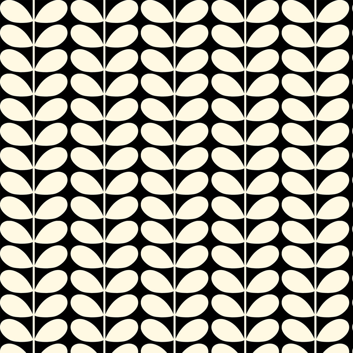 Orla Kiely Jumbo Solid Stem Made to Measure Blackout Roller Blind Black