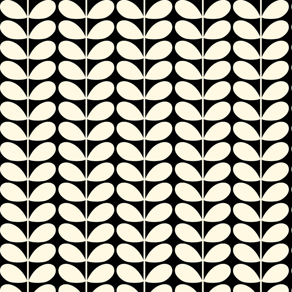 Orla Kiely Jumbo Solid Stem Made to Measure Blackout Roller Blind Black