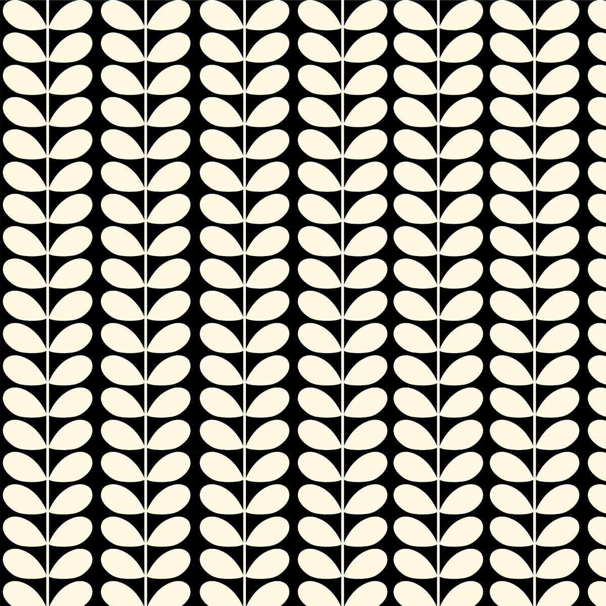 Orla Kiely Solid Stem Translucent Made to Measure Roller Blind Black