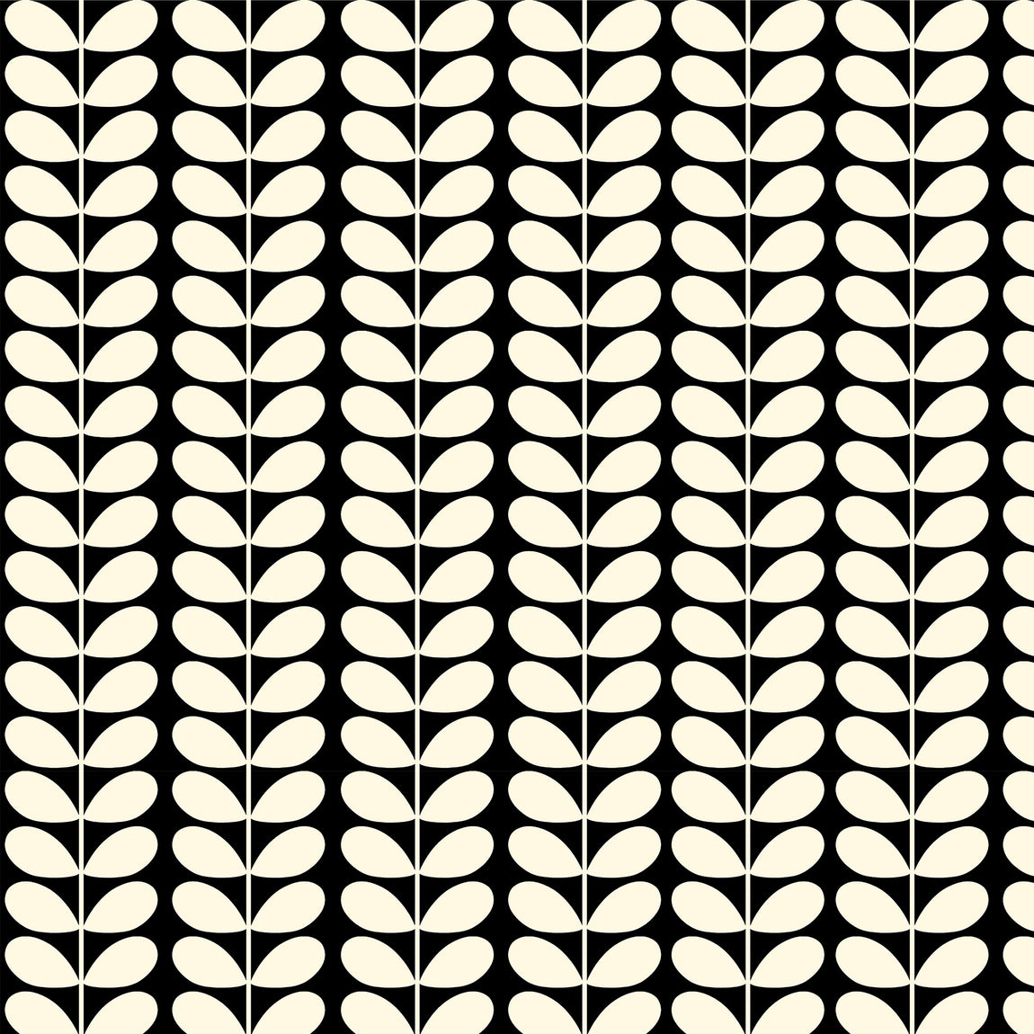 Orla Kiely Solid Stem Made to Measure Blackout Roller Blind Black