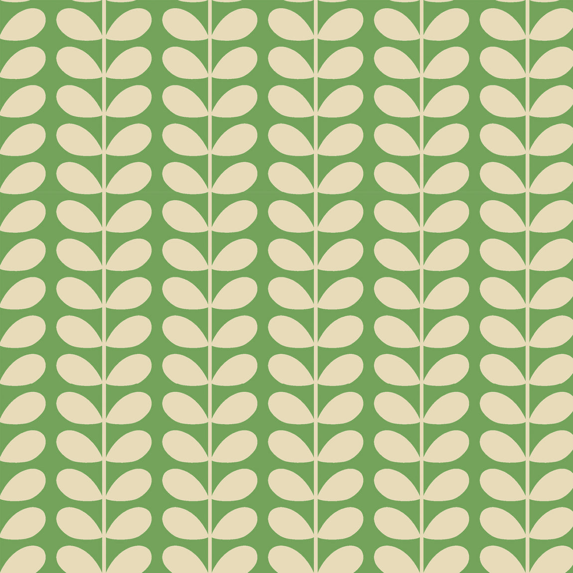 Orla Kiely Jumbo Solid Stem Made to Measure Wave Curtain + FREE Track Green