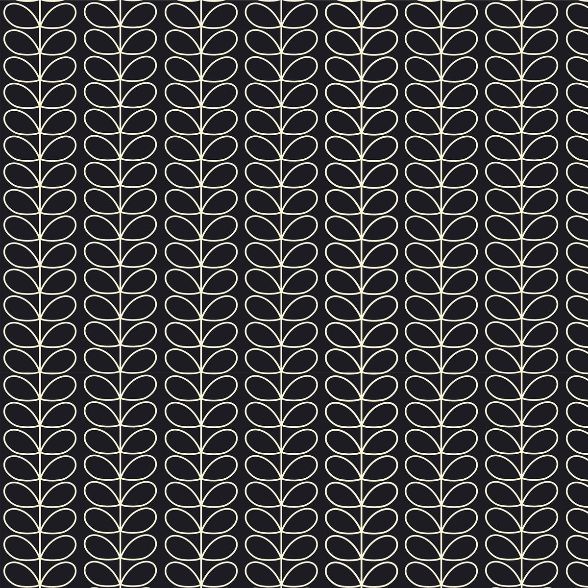 Orla Kiely Linear Stem Translucent Made to Measure Roller Blind Liquorice