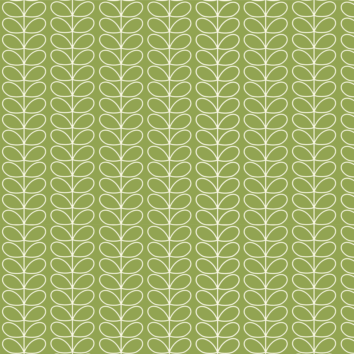 Orla Kiely Linear Stem Made to Measure Blackout Roller Blind Chalky Green