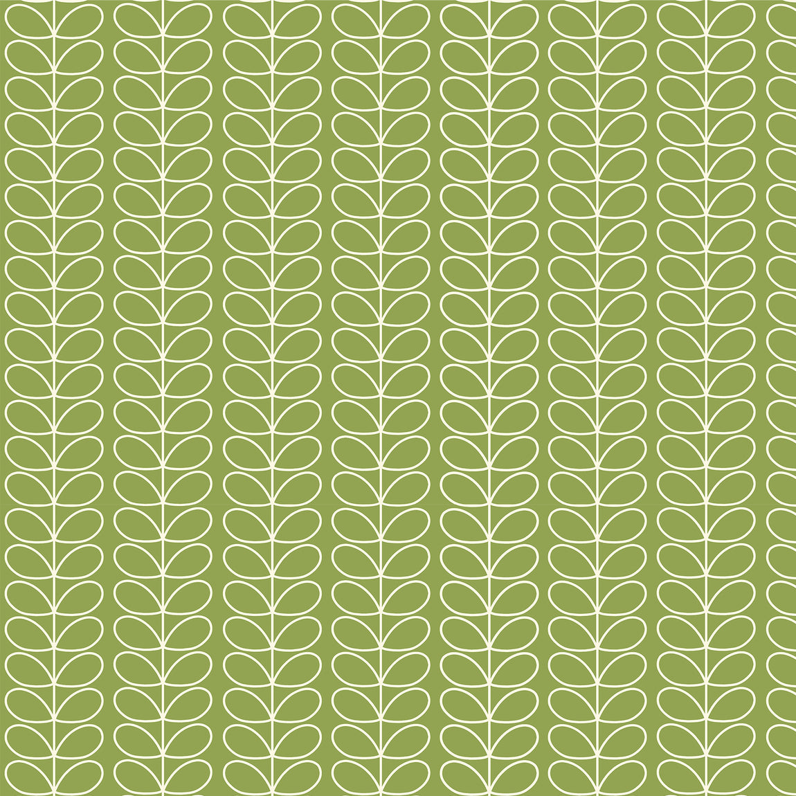 Orla Kiely Linear Stem Made to Measure Blackout Roller Blind Chalky Green
