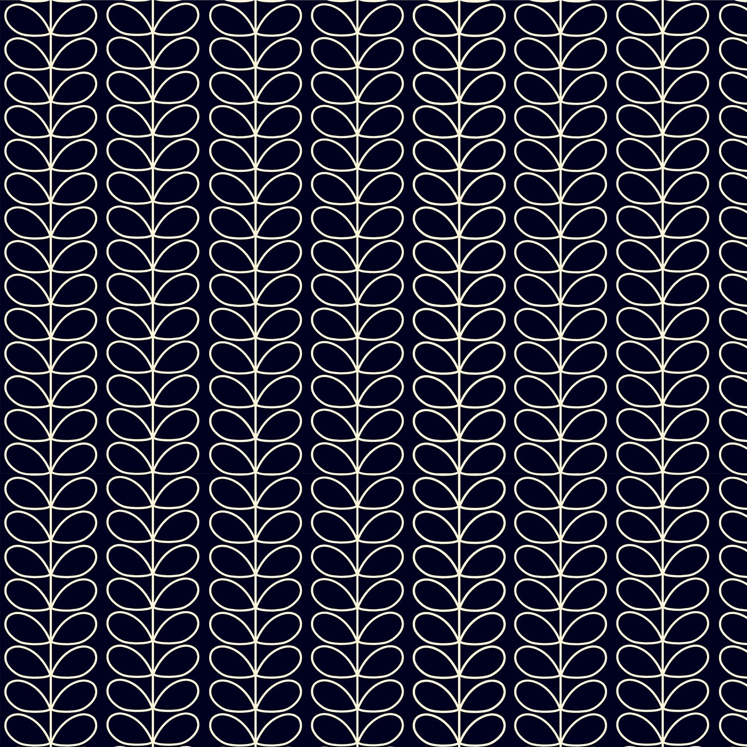 Orla Kiely Linear Stem Translucent Made to Measure Roller Blind Navy Whale