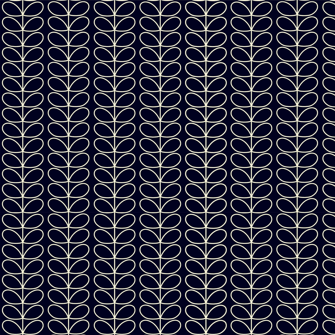 Orla Kiely Linear Stem Translucent Made to Measure Roller Blind Navy Whale