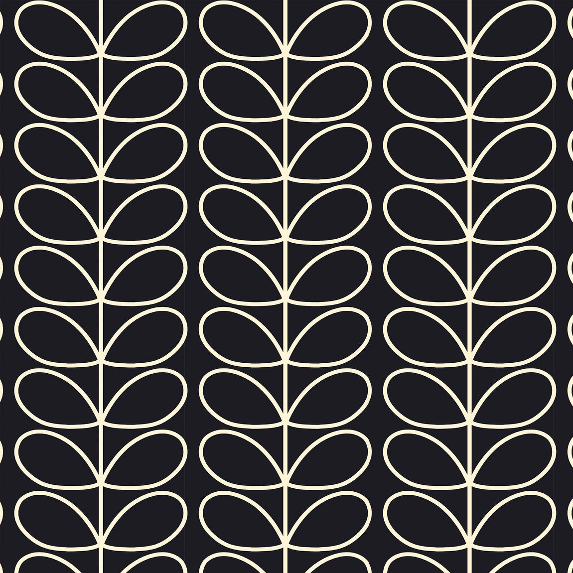Orla Kiely Jumbo Linear Stem Made to Measure Blackout Roller Blind Liquorice