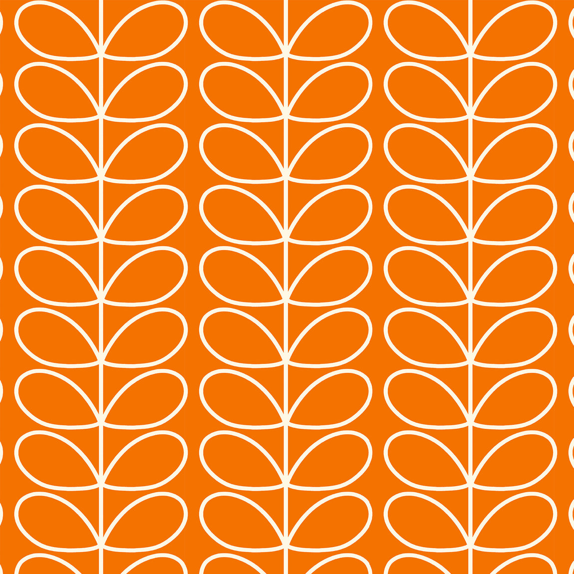 Orla Kiely Jumbo Linear Stem Made to Measure Blackout Roller Blind Persimmon