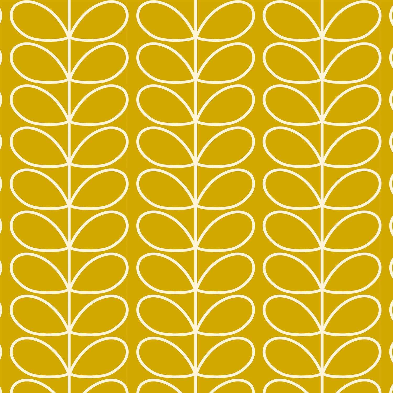 Orla Kiely Jumbo Linear Stem Made to Measure Blackout Roller Blind Sunflower