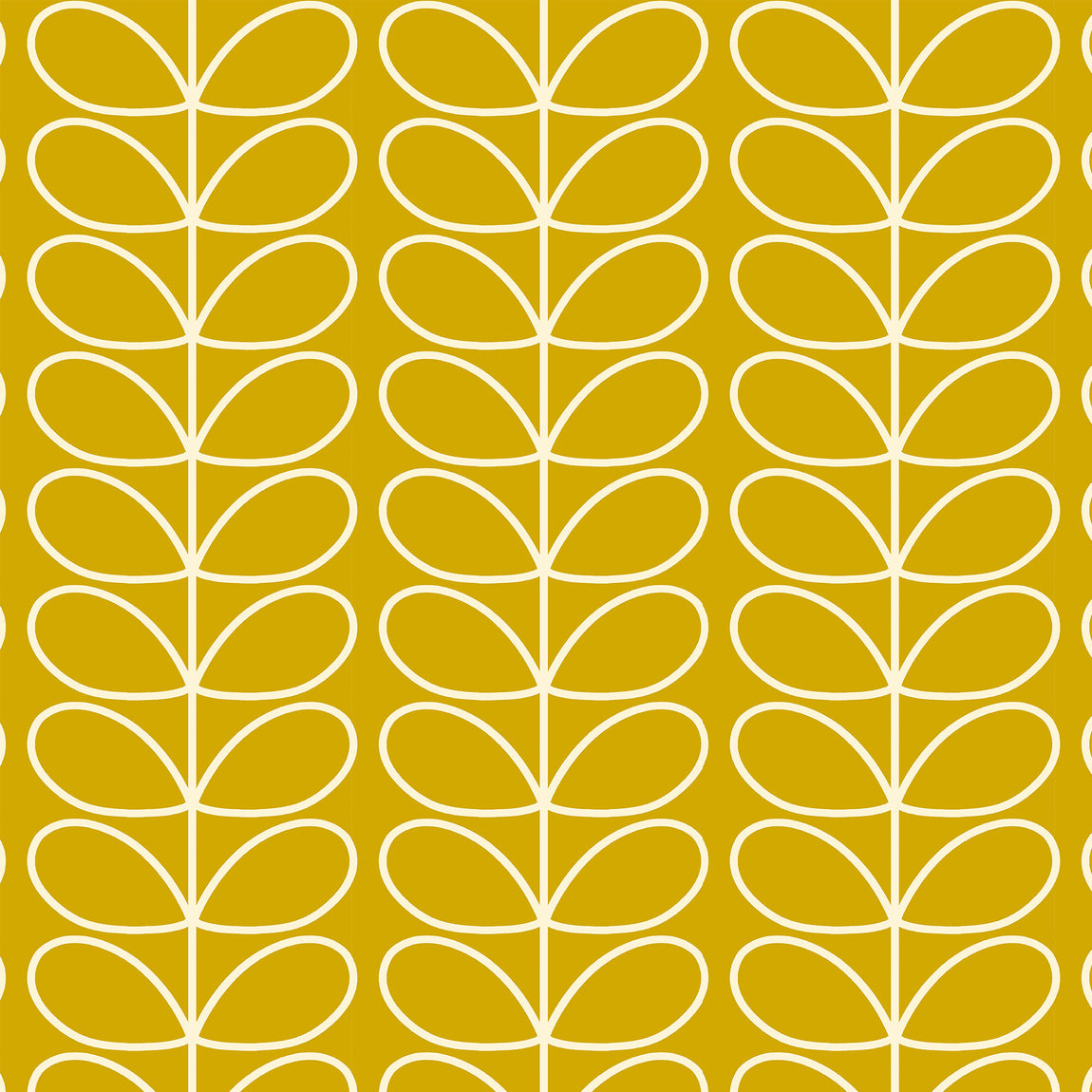 Orla Kiely Jumbo Linear Stem Made to Measure Blackout Roller Blind Sunflower