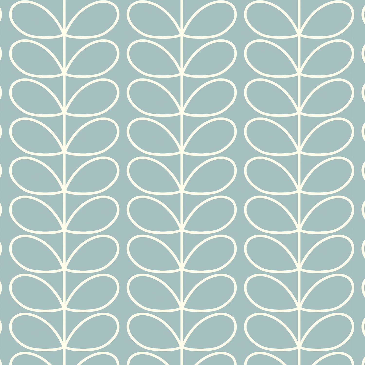 Orla Kiely Jumbo Linear Stem Translucent Made to Measure Roller Blind Aqua