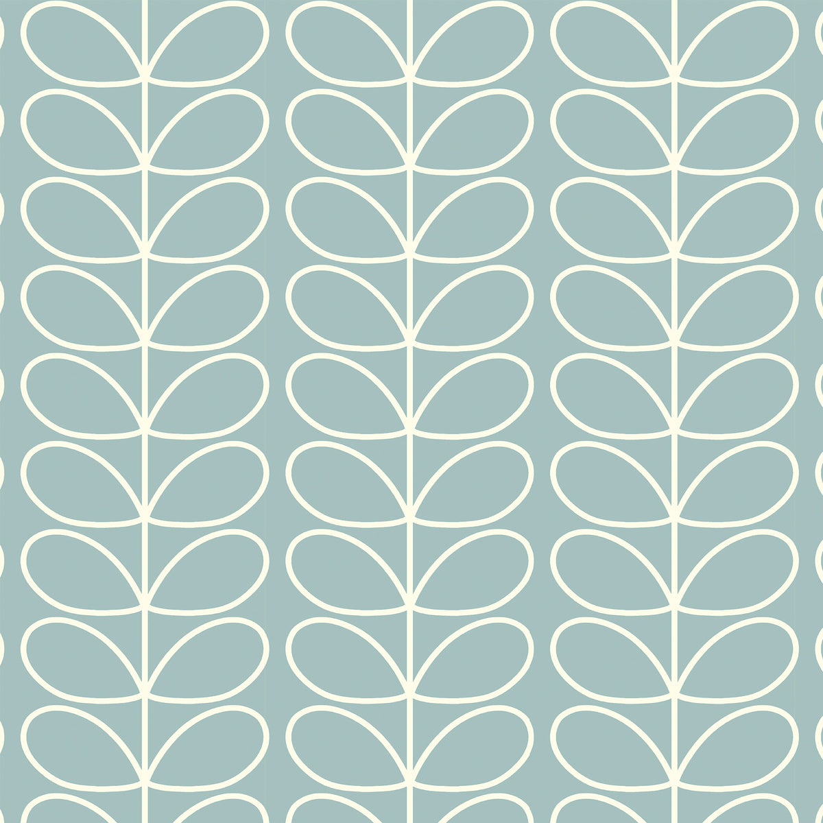 Orla Kiely Jumbo Linear Stem Made to Measure Blackout Roller Blind Aqua