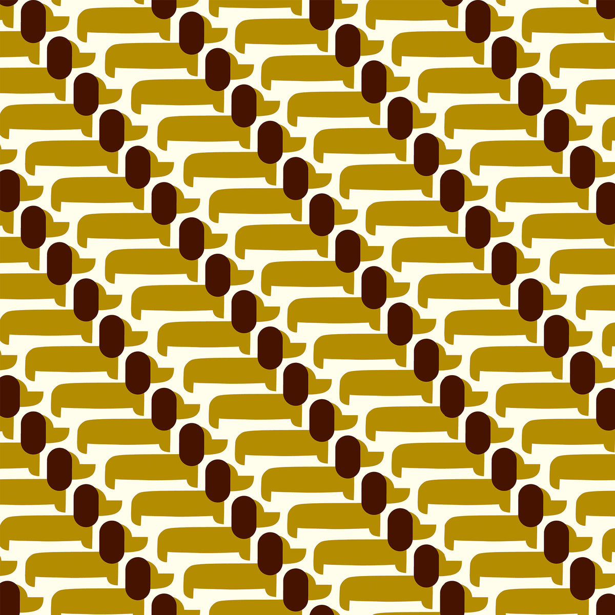 Orla Kiely Dog Show Made to Measure Blackout Roller Blind Yellow