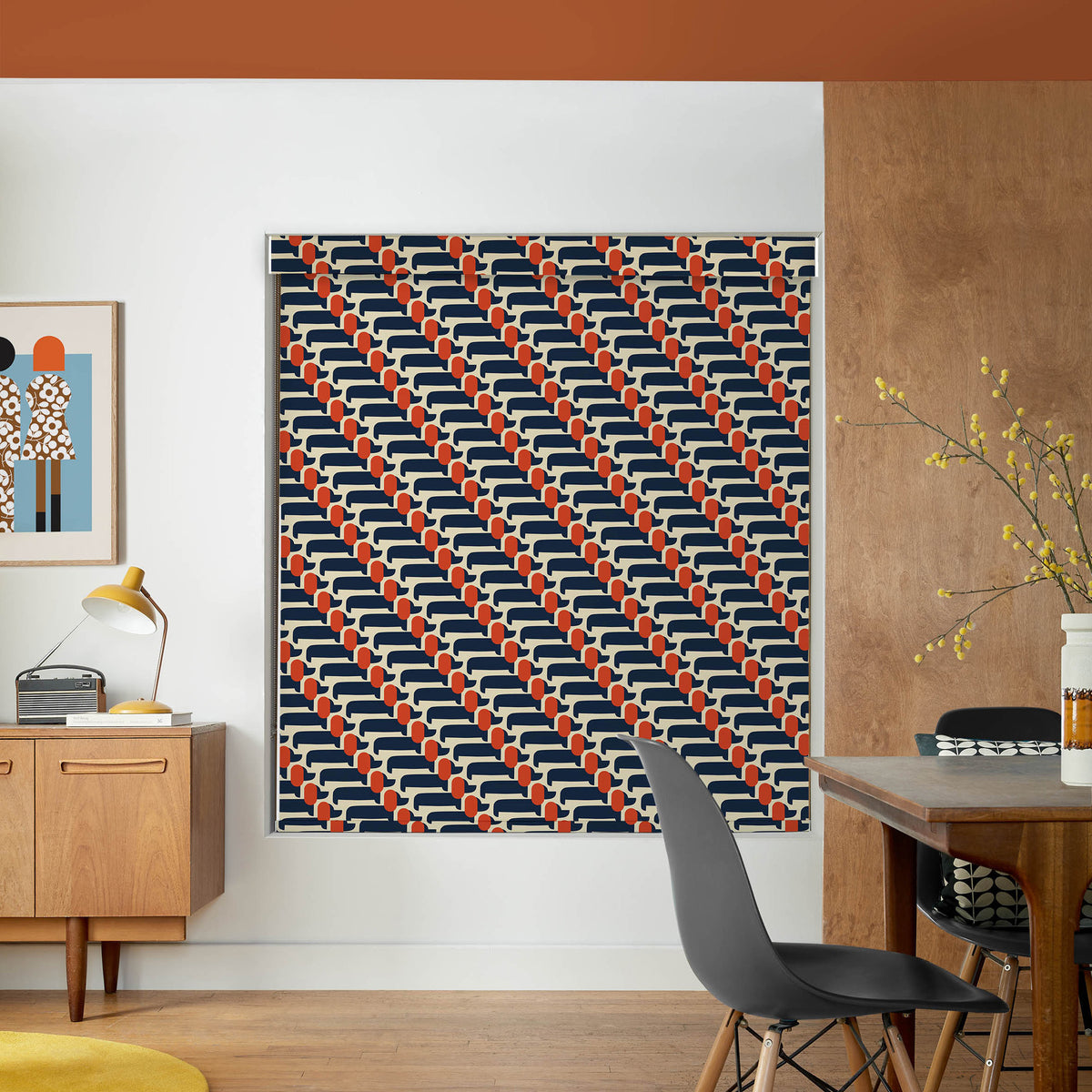 Orla Kiely Dog Show Translucent Made to Measure Roller Blind Whale