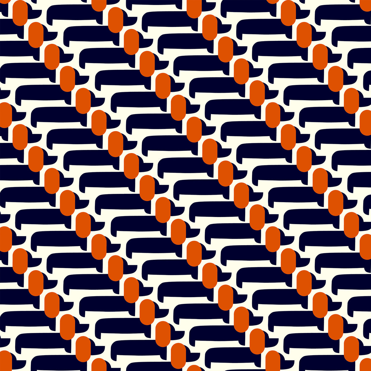 Orla Kiely Dog Show Made to Measure Blackout Roller Blind Whale
