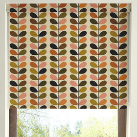 Orla Kiely Multi Stem Translucent Made To Measure Roller Blind Auburn Orange