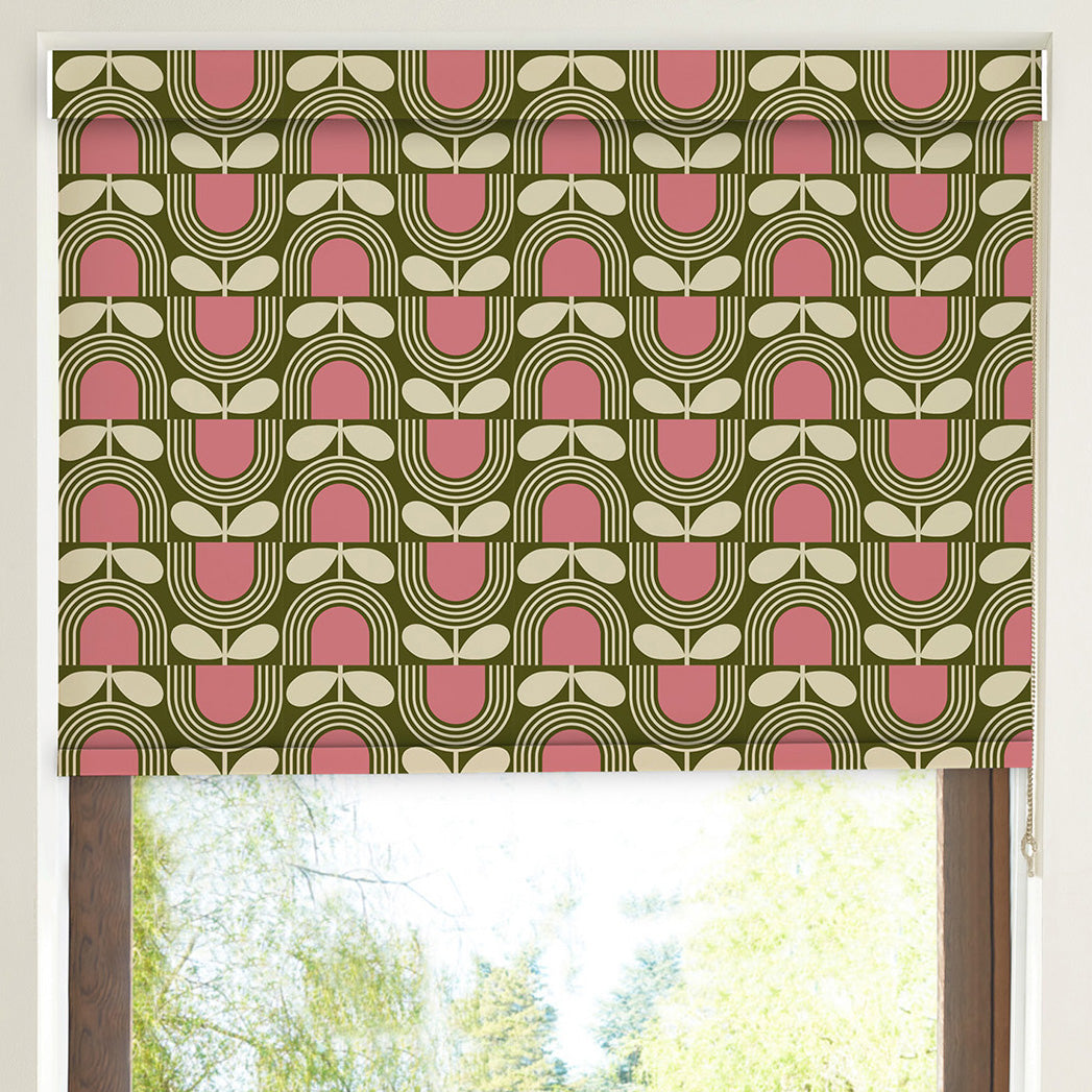 Orla Kiely Striped Tulip Translucent Made To Measure Roller Blind Pickel