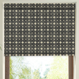 Orla Kiely Textured Flower Blackout Made To Measure Roller Blind Charcoal
