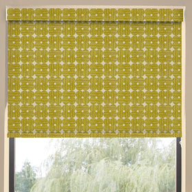 Orla Kiely Textured Flower Blackout Made To Measure Roller Blind Yellow