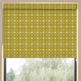 Orla Kiely Textured Flower Translucent Made To Measure Roller Blind Yellow