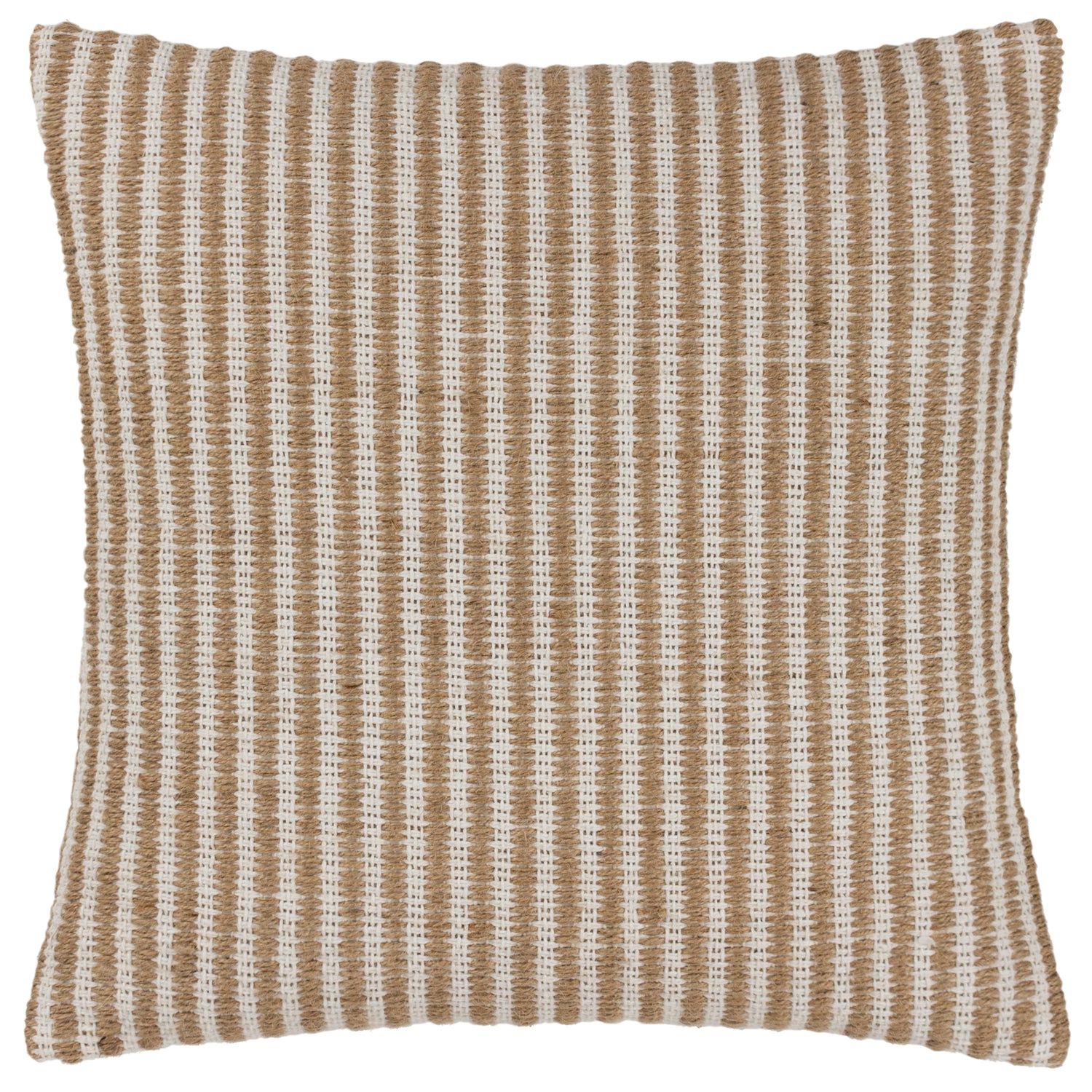 Yard Organik Stripe Woven 45cm x 45cm Filled Cushion Natural