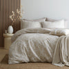 Appletree Otto Textured Geometric Duvet Cover Bedding Set Natural