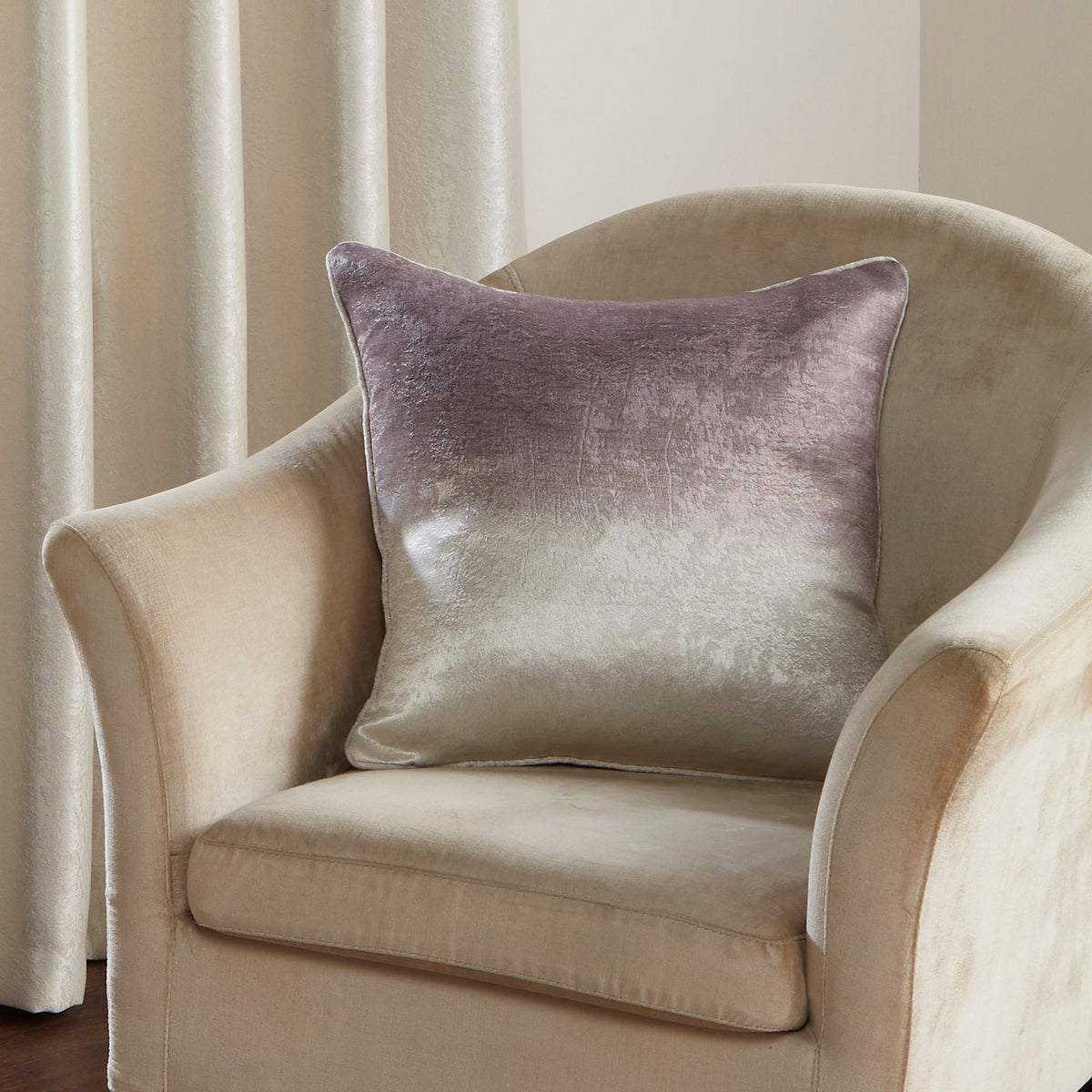 Fusion Ombre Strata Filled Cushion 43cm x 43cm Chocolate