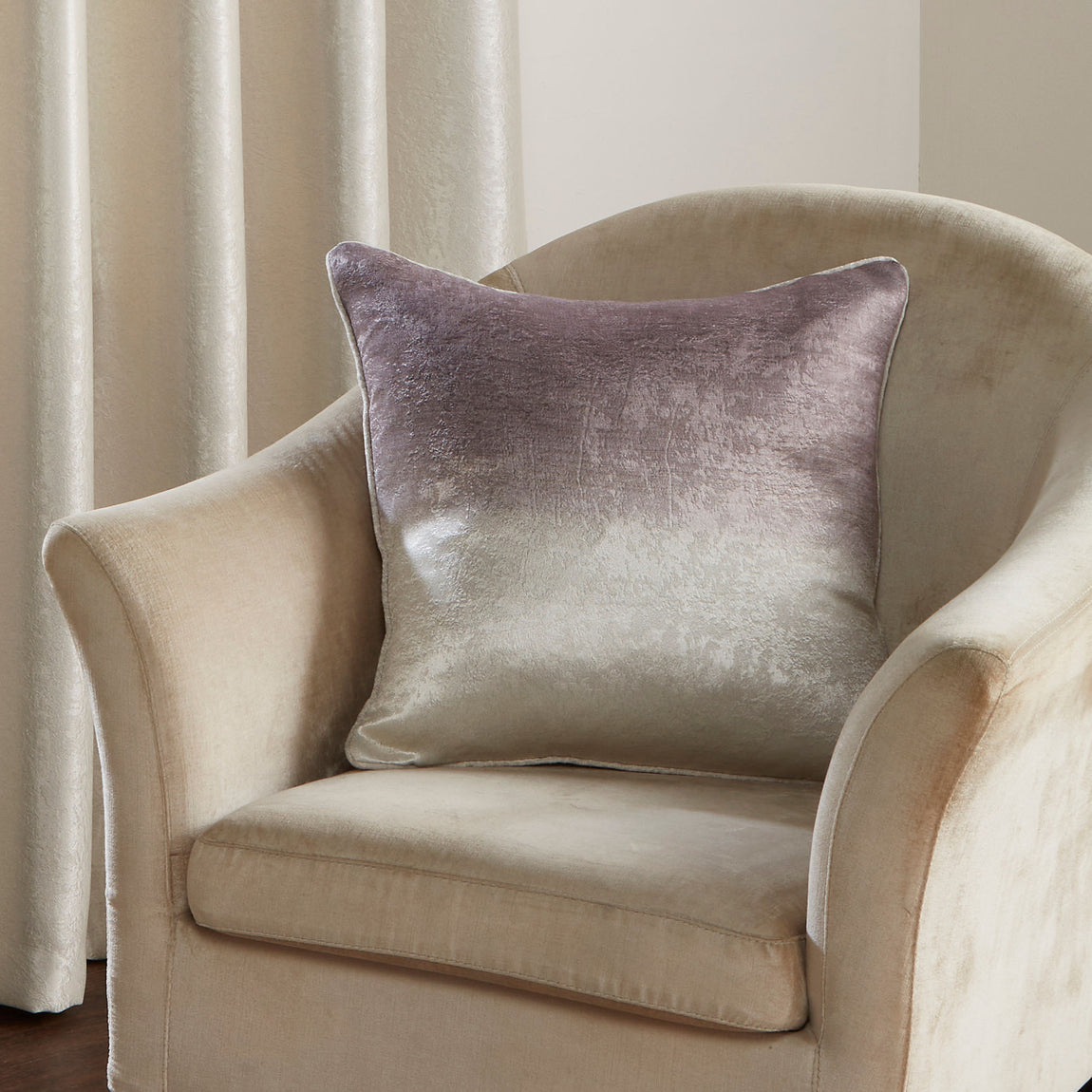 Fusion Ombre Strata Filled Cushion 43cm x 43cm Chocolate