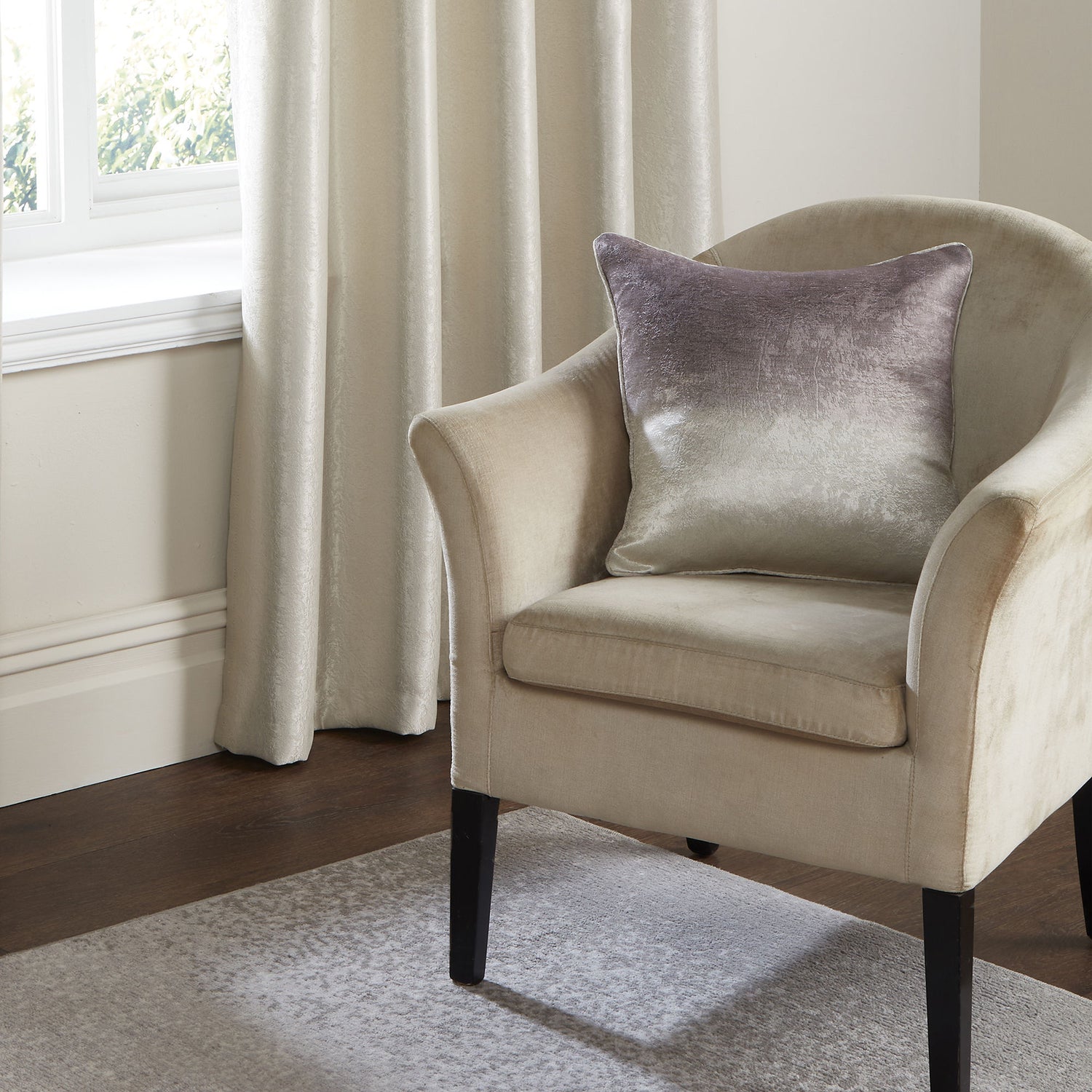 Fusion Ombre Strata Filled Cushion 43cm x 43cm Chocolate