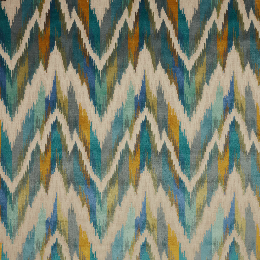 iLiv Omega Flame Retardant Velvet Upholstery Fabric Neptune