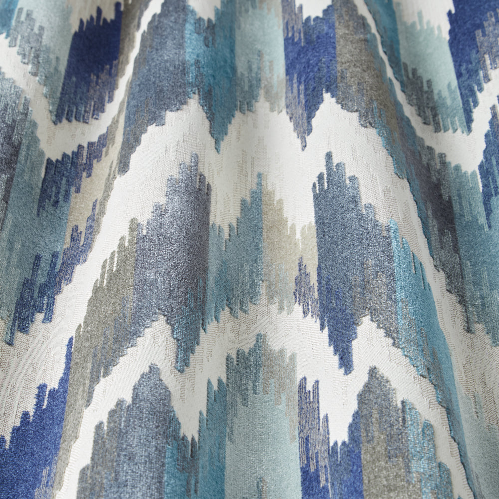 iLiv Omega Flame Retardant Velvet Upholstery Fabric Sapphire