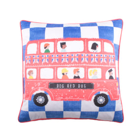Bedlam On The Move Filled Cushion 43cm x 43cm Blue
